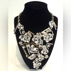 Glamorous Crystal and Gold Necklace
